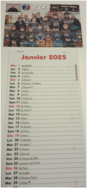 Calendriers 2025